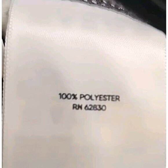 Medium Lands End Womens Jacket Full Zip Front Fleece Black White Pockets NEW - Picture 10 of 12